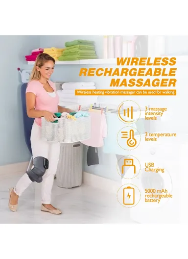 Heated Knee Massager Infrared Physiotherapy Knee Pad for Joint Pain Relief 3-Level Vibration Heater Knee Elbow Shoulder Brace Wrap