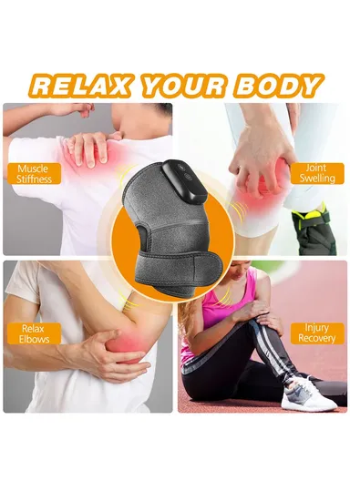 Heated Knee Massager Infrared Physiotherapy Knee Pad for Joint Pain Relief 3-Level Vibration Heater Knee Elbow Shoulder Brace Wrap