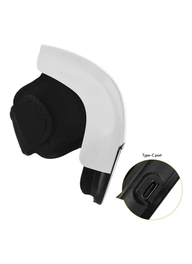 1800mAh Rechargeable Electric Vibration Knee Brace Wrap Wireless Knee Massager for Joint Pain Relief Arthritis Cramps Meniscus Pain - White