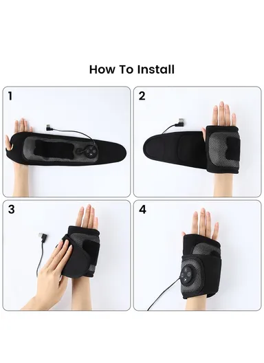 1.2m 8WSmart Wrist Brace Wrist Massager Relaxation Treatments Hand Compression Air Massager Hot Compress Wrist Heating Brace Massager KY-1042