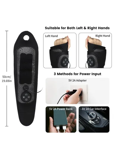 1.2m 8WSmart Wrist Brace Wrist Massager Relaxation Treatments Hand Compression Air Massager Hot Compress Wrist Heating Brace Massager KY-1042