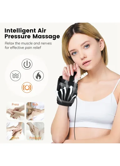1.2m 8WSmart Wrist Brace Wrist Massager Relaxation Treatments Hand Compression Air Massager Hot Compress Wrist Heating Brace Massager KY-1042