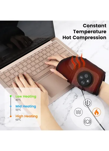 1.2m 8WSmart Wrist Brace Wrist Massager Relaxation Treatments Hand Compression Air Massager Hot Compress Wrist Heating Brace Massager KY-1042