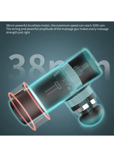 2400mAh  Fascia Massage Gun Handheld Muscle Vibration Massager 3-Gear Adjustable Electric Massager JM02 (L7.75 x W4.55 x H14.44)cm
