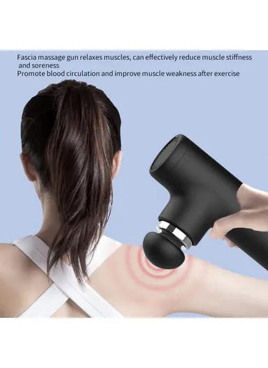 2400mAh  Fascia Massage Gun Handheld Muscle Vibration Massager 3-Gear Adjustable Electric Massager JM02 (L7.75 x W4.55 x H14.44)cm