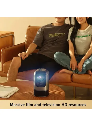 240ANSI, 1+32GB 3L Home Theater Telescopic Bracket 4K Projector EU Plug With Projection Screen TS-1 Android 9.0