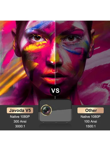 1080P FHD 4K Projector Android 9.0 BT5.0 1G+8G 300 ANSI Home Theater Auto Focus Video Projector V5- EU Plug