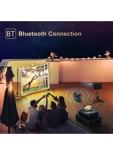 1080P FHD 4K Projector Android 9.0 BT5.0 1G+8G 300 ANSI Home Theater Auto Focus Video Projector V5- EU Plug