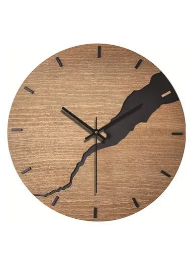30cm Wooden Silent Quartz Clock Fine Workmanship Classic Appearance Living Room Round Wall Clock - HR-CMW05