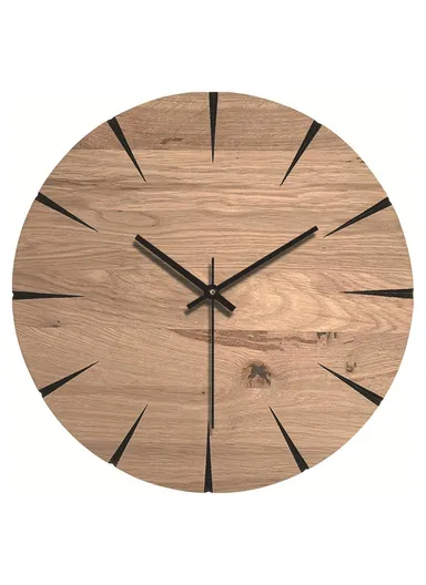 30cm Wooden Silent Quartz Clock Fine Workmanship Classic Appearance Living Room Round Wall Clock - HR-CMW13