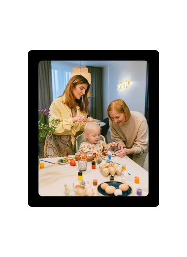 6 Inch Magnetic Picture Frame Self Adhesive DIY Collage Picture Photo Frame For Refrigerator Glass Window Door Home Decor - Black/Type 1