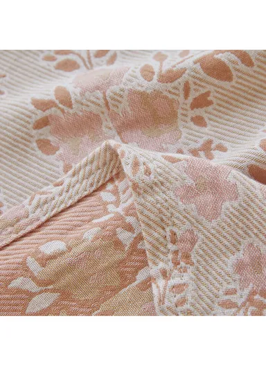 Class A Cotton Blanket, Summer Towel Quilt Air Conditioning Blanket (L200 x W230)cm - Flower / Pink
