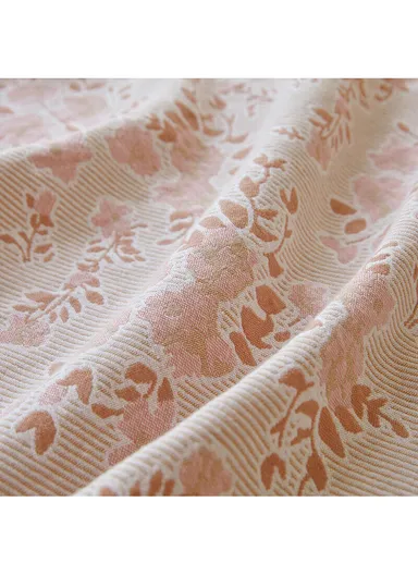 Class A Cotton Blanket, Summer Towel Quilt Air Conditioning Blanket (L200 x W230)cm - Flower / Pink