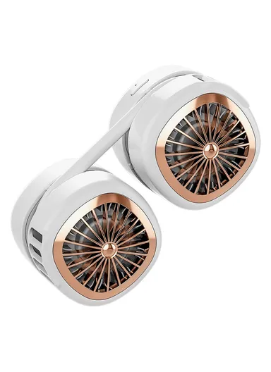 1800mAh Foldable USB Charging Hanging Neck Mini ABS Cooling Fan Summer Mute Fan Cooler P70 - White