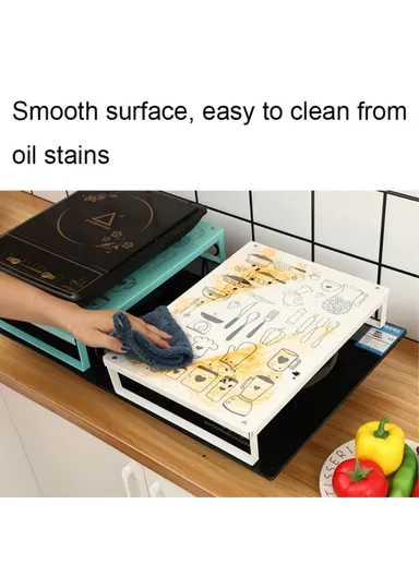 Multifunction Kitchen Desktop Microwave Stand Induction Cooker Iron Bracket - White