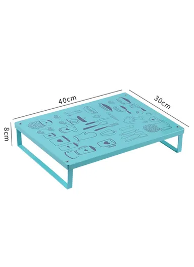 Multifunction Kitchen Desktop Microwave Stand Induction Cooker Iron Bracket - White