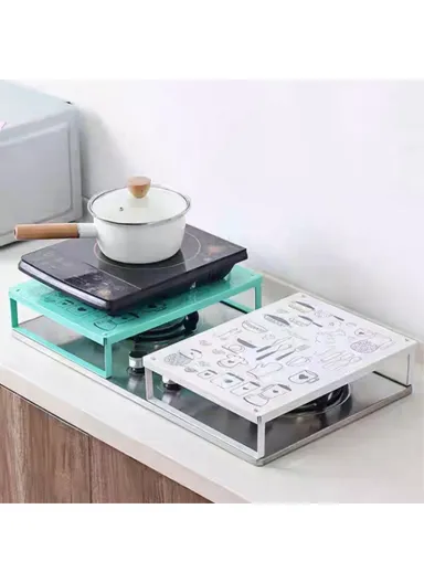 Multifunction Kitchen Desktop Microwave Stand Induction Cooker Iron Bracket - White