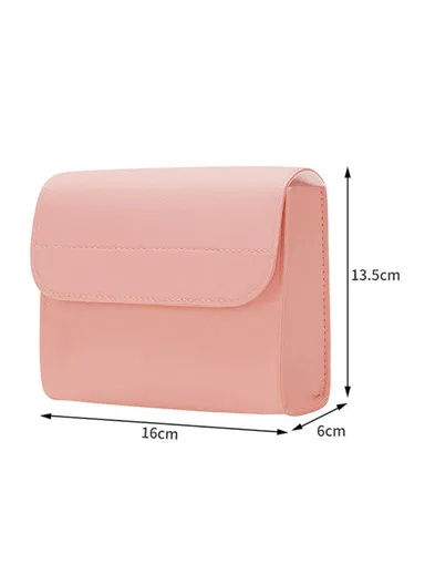 Power Bank Storage Bag Ultra-thin PU Leather Accessories Organizer - Sky Blue