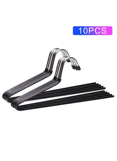 10Pcs 35cm Non-slip Storage Racks Multifunctional Z-shaped Trouser Rack Goose Clothes Pants Hanger - Reverse / Black