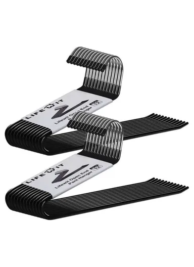 10Pcs 35cm Non-slip Storage Racks Multifunctional Z-shaped Trouser Rack Goose Clothes Pants Hanger - Obverse / Grey