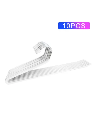 10Pcs 35cm Non-slip Storage Racks Multifunctional Z-shaped Trouser Rack Goose Clothes Pants Hanger - Obverse / White