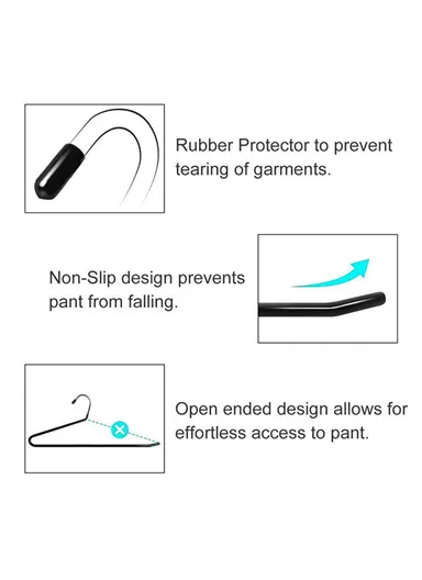 10Pcs 35cm Non-slip Storage Racks Multifunctional Z-shaped Trouser Rack Goose Clothes Pants Hanger - Obverse / White