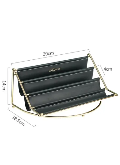 Nordic Multi-layer Desktop Organizer Multi-purpose Golden Iron Storage Tray Cosmetic Sundries Rack - Blue