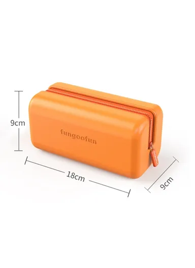 Rectangle Shape Digital Accessories Storage Case Mouse Power Bank Cable Charger EVA Carrying Bag - Pink