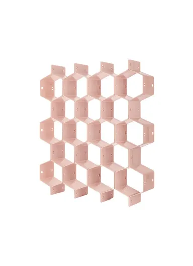 Adjustable Drawer Honeycomb Clapboard Partition Divider Box Separator DIY Organizer Sorting Panties Socks Storage Case - Pink