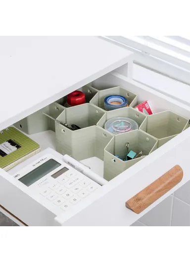 Adjustable Drawer Honeycomb Clapboard Partition Divider Box Separator DIY Organizer Sorting Panties Socks Storage Case - Pink