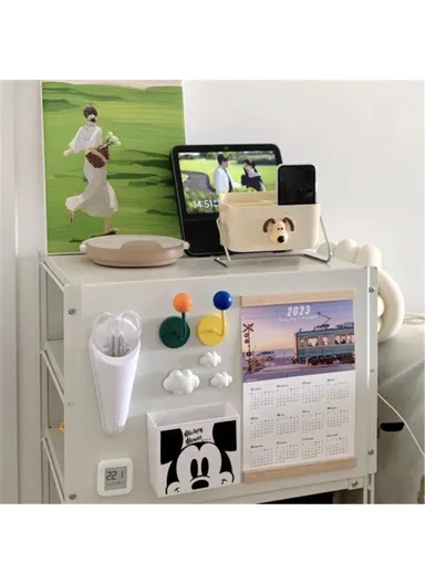 No-punch Powerful Magnetic Hook Iron+Wood Ball Home Hanging Hook R20231117 - Yellow