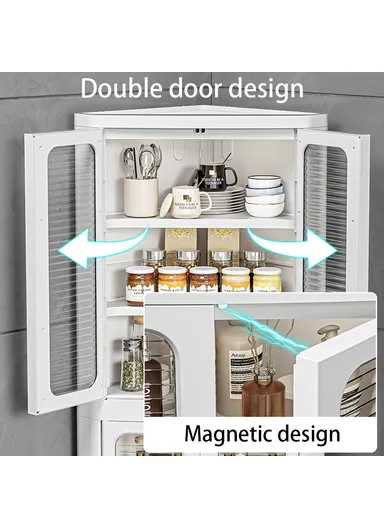 1-Layer ABS+PP+PET Storage Drawer Home Corner Organizer Cabinet 8829 (W47 x D30 x H56)cm - Tan