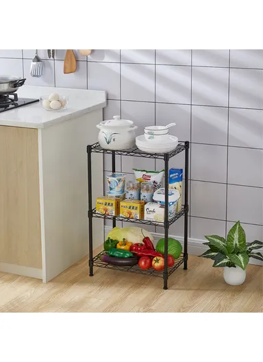3-Tiers Detachable Storage Rack, Multipurpose Organizer Shelf (L42 x W29 x H68)cm