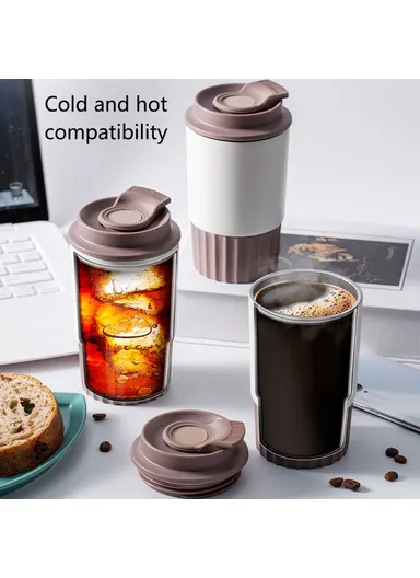 360ml Thermal Insulated Stainless Steel Coffee Mug For Hot Cold Drinks - Lavender Purple