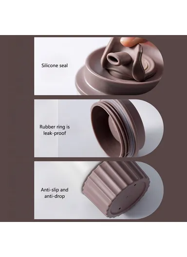 360ml Thermal Insulated Stainless Steel Coffee Mug for Hot Cold Drinks (BPA Free, No FDA) - Grey