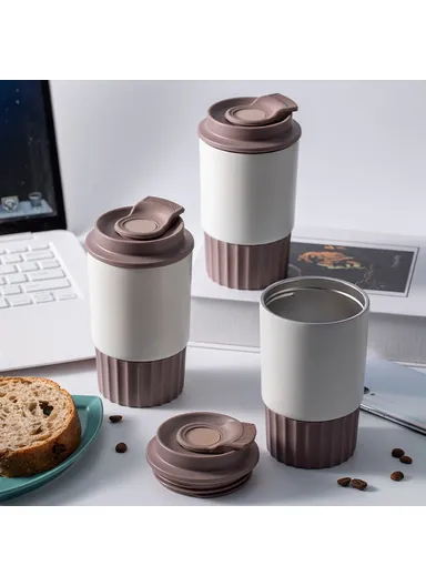 360ml Thermal Insulated Stainless Steel Coffee Mug for Hot Cold Drinks (BPA Free, No FDA) - Milk Coffee