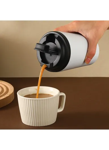 350ml 304 Stainless Steel Vacuum Insulated Cup Coffee Mug with Scale (BPA Free, No FDA) - Gold