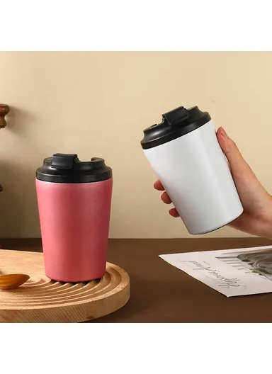 350ml 304 Stainless Steel Vacuum Insulated Cup Coffee Mug with Scale (BPA Free, No FDA) - Gold