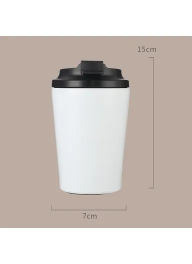 350ml 304 Stainless Steel Vacuum Insulated Cup Coffee Mug with Scale (BPA Free, No FDA) - Gold
