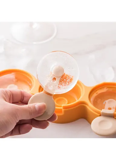 DIY Silicone Doughnut Ice Cream Mold Dessert Freezer Fruit Juice Milk Pop Ice Cube Mold with Sticks - Purple