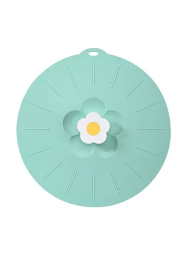 Cute Flower Silicone Preservation Cover Kitchen Bowl Lid - Green