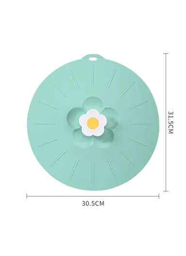 Cute Flower Silicone Preservation Cover Kitchen Bowl Lid - Green