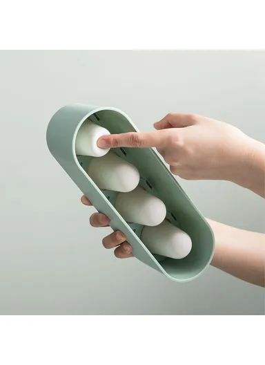 4-Grid Silicone Ice Pop Maker, Easy-Release, Reusable DIY Ice Cream Mold, Snowman Design (L23.5 x W7.7 x H12)cm - Grey &amp; White