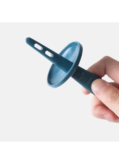 4-Grid Silicone Ice Pop Maker – Easy-Release, Reusable DIY Ice Cream Mold, Snowman Design - Dark Blue