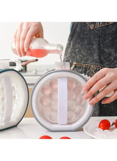 Ice Cube Maker Box Mold Water Bottle Freezer Ice Tray For Drinks - Light Grey