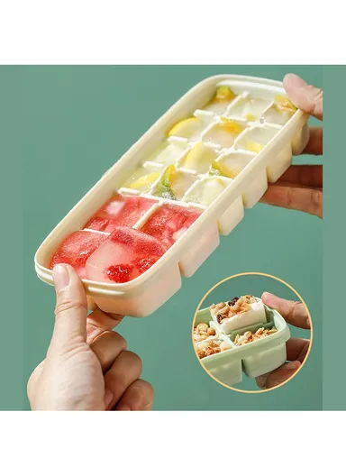 200ml Ice Cube Tray Easy Release Stackable Ice Tray - Green