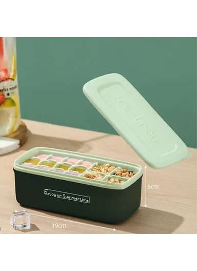 200ml Ice Cube Tray Easy Release Stackable Ice Tray - Green