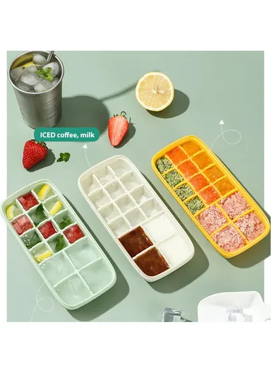 200ml Ice Cube Tray Easy Release Stackable Ice Tray - Green