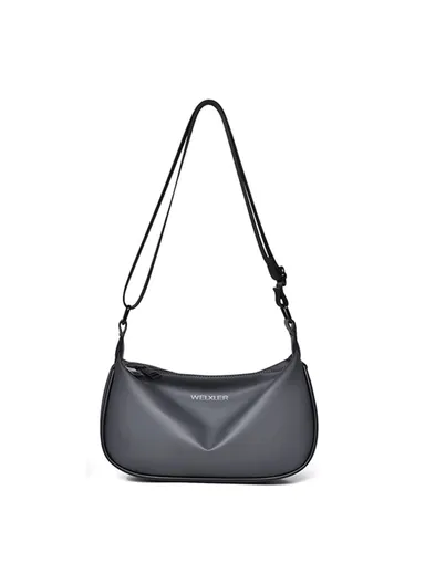 Stylish Men Single Shoulder Bag Oxford Cloth Crossbody Bag D289 Size M - Grey