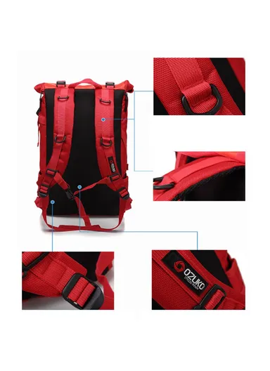 Casual Travel Oxford Cloth Backpack Men Dual Shoulder Laptop Bag 8020 - Black